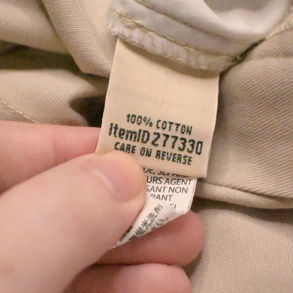 LL Bean Womens 12 34x29 Beige Classic Fit Elastic Waist Chino Khaki Pants - Picture 4 of 7